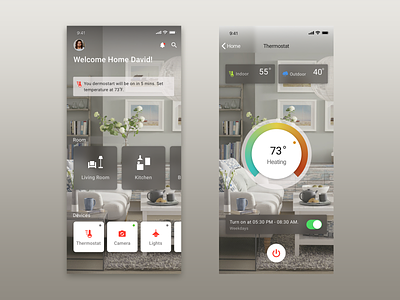 Smart home app design iphonex mobile app mobile ui smarthome