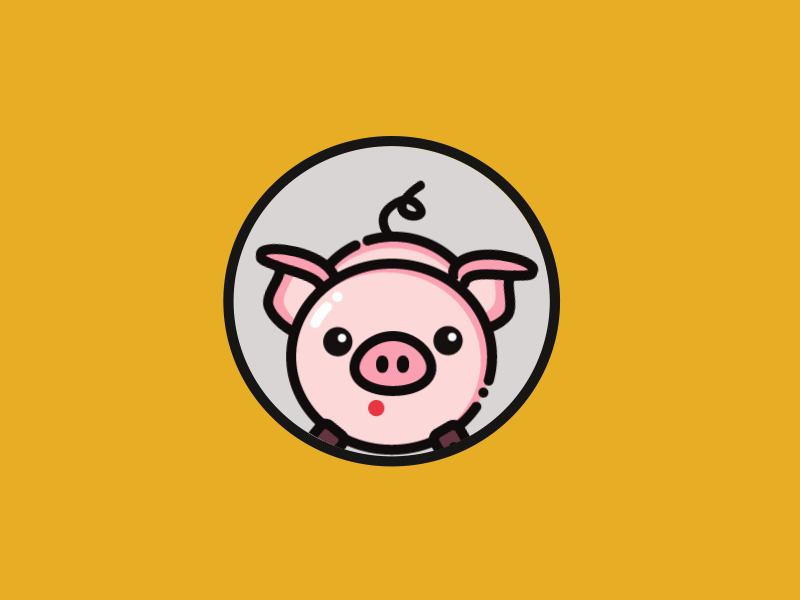 Animated piggy aftereffects illustration motion graphic motiongraphics