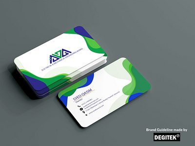 BUSINESS CARD (AVA ELECTRICAL & MECHANICAL WORKS) 3d animation brand identity branding brandstyle guide business cards design flyer graphic design illustration logo logo design
