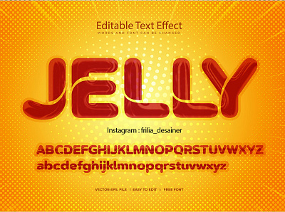 Jelly Text Effect 3d branding design font graphic design illustration logo mascot text text effect typography ui vector