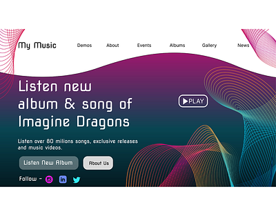 Landing Page for Web Music