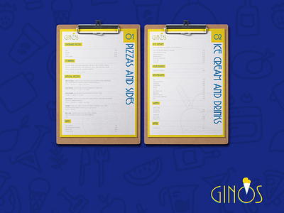 Ginos | Menu Design