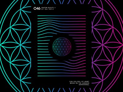 Can You Feel My Heart // 046 bring me the horizon flower of life gradient graphic design poster poster design poster series sempiternal