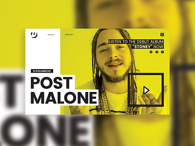 Post Malone x Genius Redesign | UI Concept freelance graphic design post malone ui ui design uiux user interface uxui