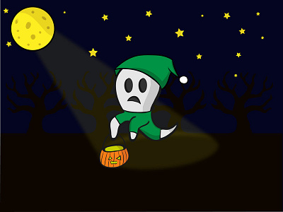 Halloween Drawing ghost halloween hand drawn scene spooky