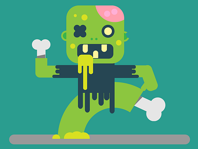 Zombie Illustration colors gigantic goo halloween illustration spooky zombie