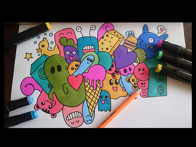 Doodle Art art characters colors doodle marker pencil