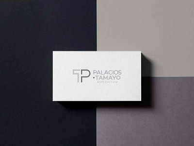 Logo Applications for Palacios + Tamayo Architecture branding design flat illustrator logo minimal typography vector