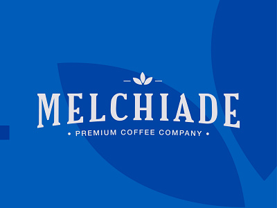 Melchiade Coffe Logo branding design flat logo typography