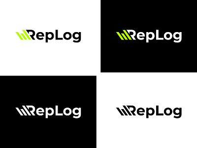 RepLog logo colors branding design logo minimal typography vector