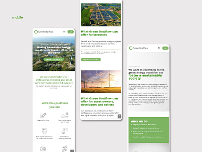 Green Deal Flow (Mobile) design mobile web web design web designer