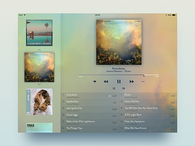 Qiuplay App for iPad (Landscape) app ipad music player qiuplay simple tracklist ui