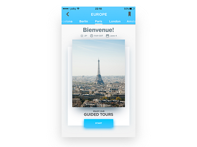Tour Guide Concept app blue guide ui