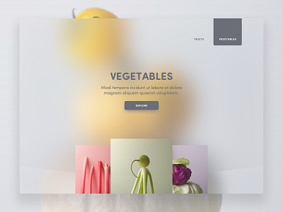 veggies fruit grey landing menu transparent yellow