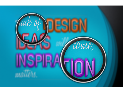 2nd inspiration color font glass inspiration magnify zoom