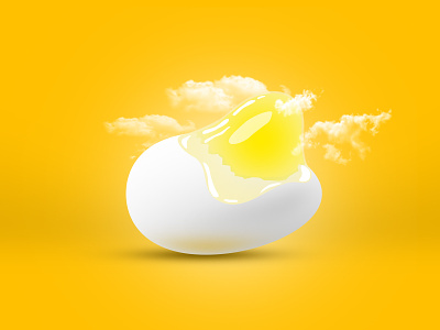 Egg in clouds