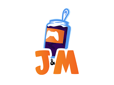 J&M Gaming logo cartoon jar logo