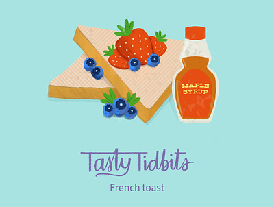 Illustration of french toast blueberries design food frenchtoast fruit graphic graphicdesign illustration illustrator maplesyrup photoshop photoshop art photoshop brush sketches sketching strawberries syrup tasty toast vector