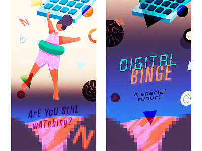 DiGiTaL bInGe adobe animation branding character characterdesign characterillustration design digital graphic graphicdesign graphics illustration illustrator motion netflix photoshop schoolofmotion shapes textures vector