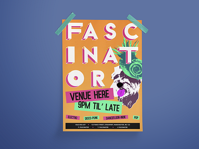 Fascinator design dogart electro graphic graphicdesign graphics illustration illustrator miniatureschnauzer nightclub poster poster a day poster art schnauzer vector venueposter