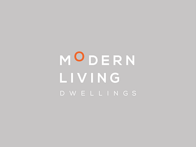 Modern Living Dwellings architects design dwelling home builder living logotype modern modernism type typography