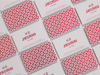 Chinese restaurant Jasmin branding business card chinese identity logo pattern restaurant structure