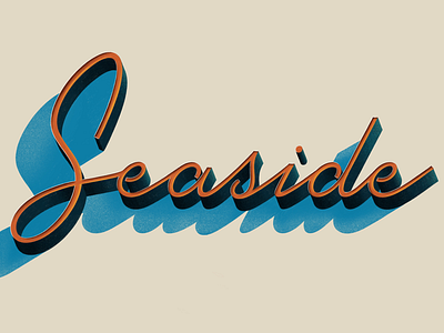 Seaside custom type hand lettering lettering script type
