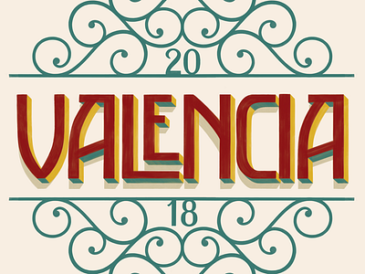Valencia custom type hand lettering ipad sketch lettering type valencia