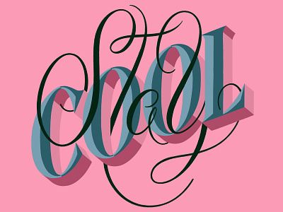 Stay Cool custom type design hand lettering ipad lettering ipad sketch lettering mural type