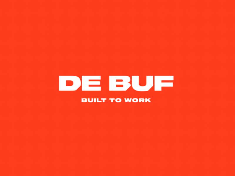 DE BUF - Logo construction animation belgië brand branding construction de buf debuf design illustration logo moqo motion graphics orange