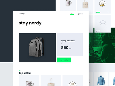 Stay Nerdy brand branding clean design green interface modern modular nerd simple typography ui ux web web design