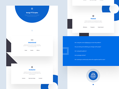 Design Principles blue branding design interface modern modular typography ui ux web web design