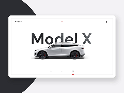Tesla Interaction animation black brand branding clean design interaction interface modern modular motion simple slider transition typography ui ux web web design white