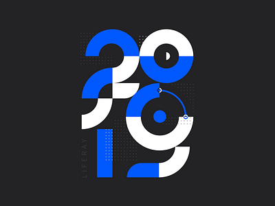 2019 2019 annual black blue brand branding clean design illustration liferay modern report typography ui