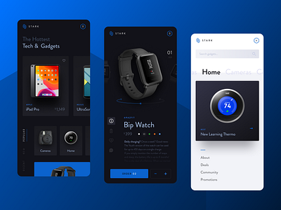 Mobile Commerce Theme app black blue brand branding clean design flat graphic graphic design icon interface ios logo mobile simple typography ui ux web