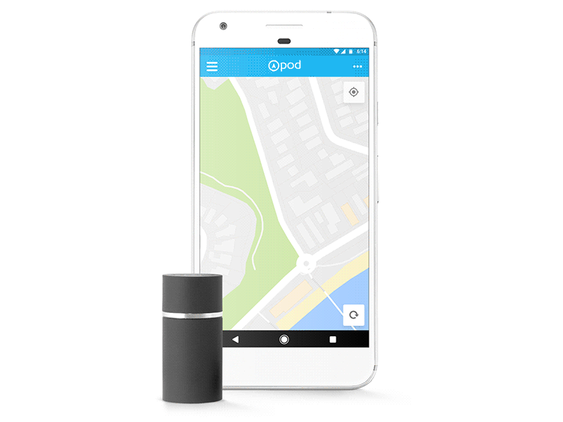 Pod App: Find animation app design gps motion pod podtrackers ui