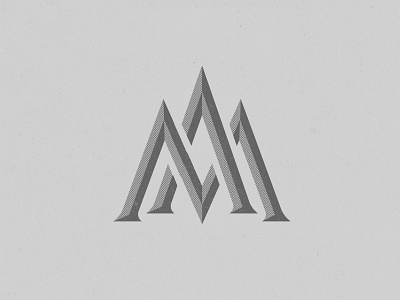 MA monogram branding grunge logo logomark monogram