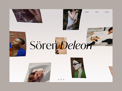 Sören Deleon Portfolio Website blog catalog home page photographer photography typography ui ux uidesign web webdesign website design