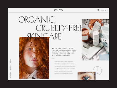 Hauto Homepage branding cosmetic font grid inspire skincare typogaphy ui web webdesign