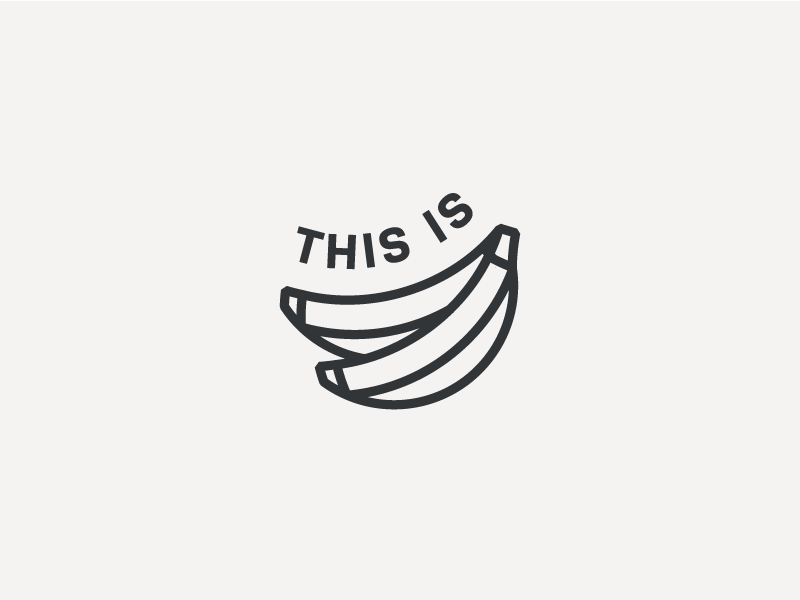 🍌 This is bananas 🍌 banana circles dribble fruit golden graphic icon illustration line minimal ratio vector