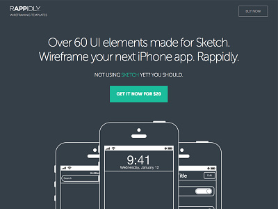 RAPPIDLY - Wireframing templates design iphone presentatio sketch sketch app ui ux wireframes