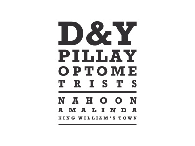 D&Y Pillay Optometrists brand identity eye care logo optometrist