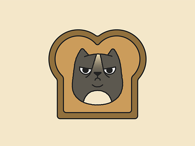 Grumpy Cat bread cat digital illustration grumpy cat illustration