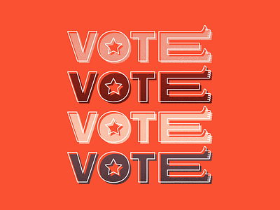 Get out & VOTE illustration lettering typography vote