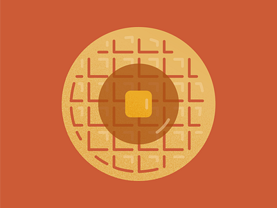 Waffle 2d breakfast digital illustration food illustration leslie knope parks and rec waffle