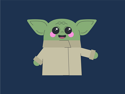 Friday, it is baby yoda digital illustration illustration starwars the mandalorian