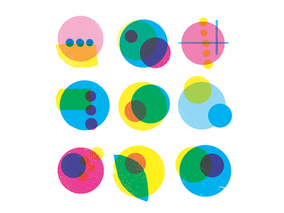 Shapes circle cmyk digital ellipses illustration shape