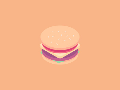 Hamburger burger fhc30 hamburger icon illustration isometric