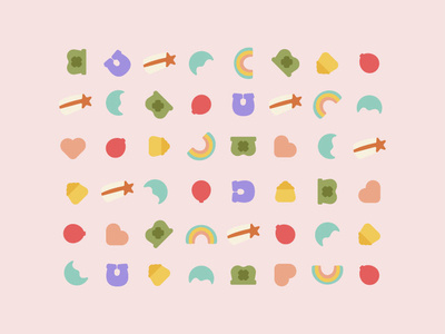 Charmed cereal design food illustration lucky charms pattern