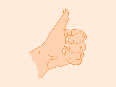 You got it, dude 2d digital digital illustration hand illustration orange thumbs up